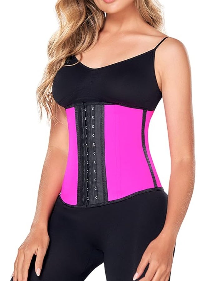 Kebeier™ Women’s Corset Waist Trainer Faja Deportiva, Workout Waist Cincher for Tummy Control & Body Shaping, Queen Pink (Small) - Image 1